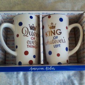 American Atelier Queen & King 2 set of mugs